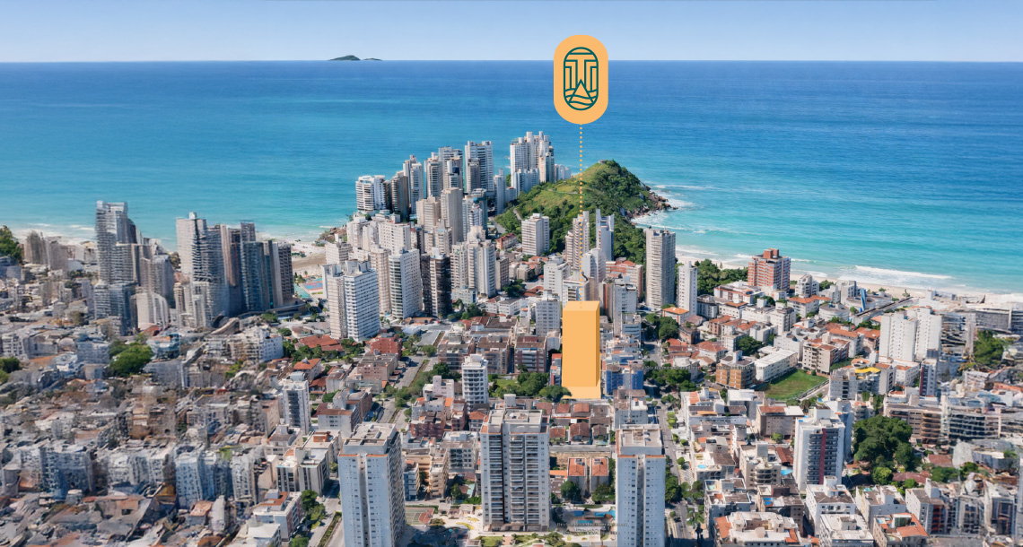 Vista aérea da região